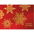 Golden Snowflakes Christmas Card